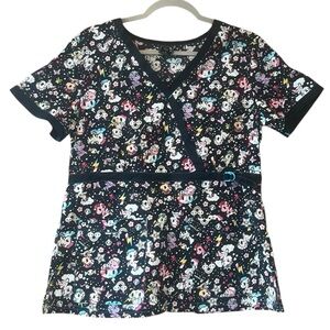 Tokidoki by Koi Women Med Scrub Top 2 Pocket